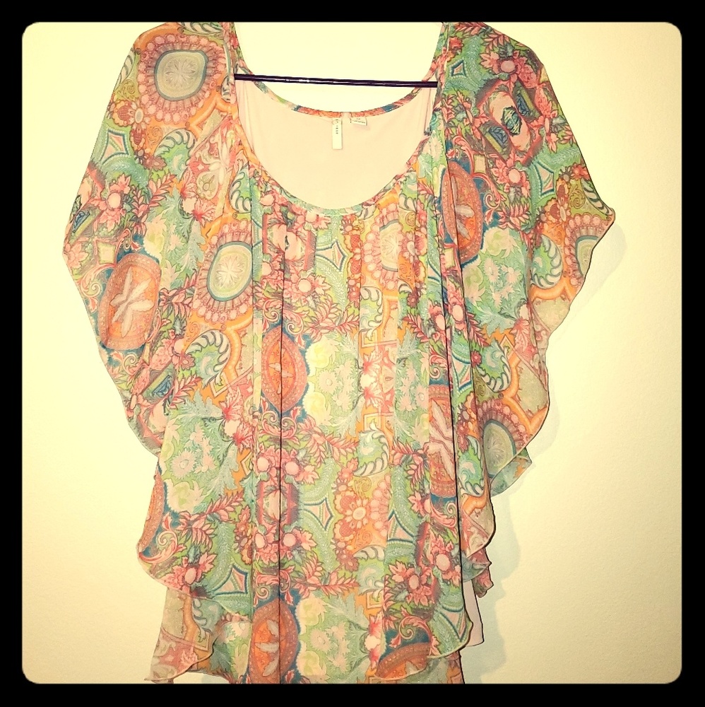 Shirt with Beautiful Paisley Designs,built in tank